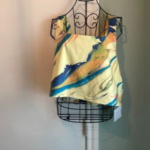 Nike Yellow Sportswear Air Cropped Tank Top 2XL